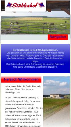 Vorschau der mobilen Webseite www.stuebleshof.de, Stübleshof