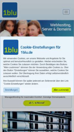 Vorschau der mobilen Webseite www.1blu.de, 1blu AG