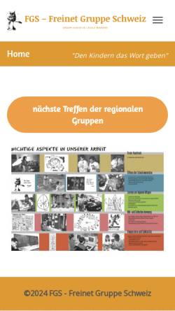 Vorschau der mobilen Webseite www.freinet.ch, Freinet Gruppe Schweiz