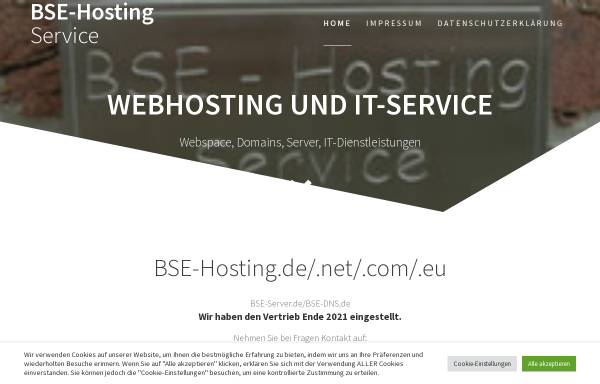 Vorschau von www.bse-hosting.de, BSE-Hosting Service, Björn Romanski