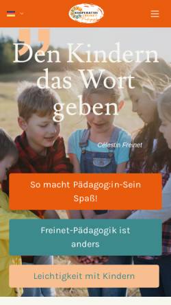 Vorschau der mobilen Webseite freinet-kooperative.de, Freinet-Kooperative e.V.