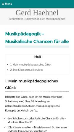 Vorschau der mobilen Webseite www.schule-musik.de, Freinet-Pädagogik im Musikunterricht