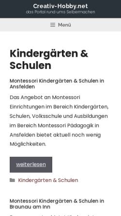 Vorschau der mobilen Webseite www.montessori-netz.at, Montessori Netzwerk Österreich