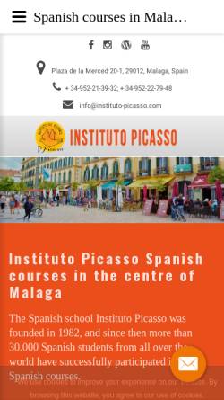 Vorschau der mobilen Webseite www.instituto-picasso.com, Spanischsprachschule Picasso