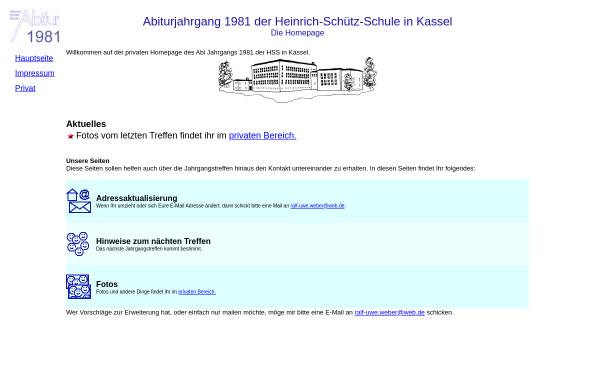 Kassel - Heinrich-Schütz-Schule - Abitur 1981