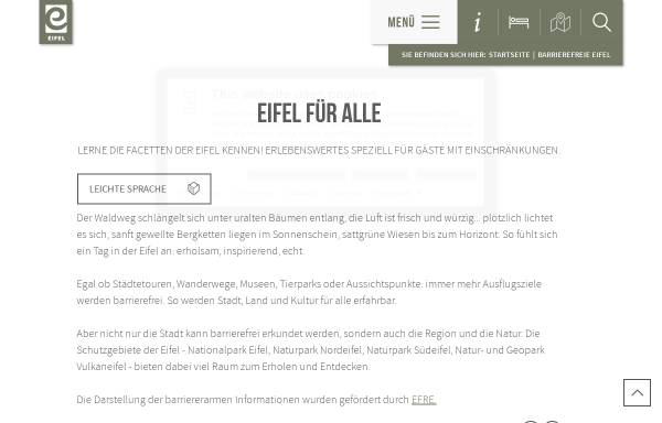 Vorschau von www.eifel-barrierefrei.de, Eifel-barrierefrei.de