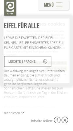 Vorschau der mobilen Webseite www.eifel-barrierefrei.de, Eifel-barrierefrei.de