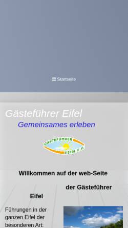 Vorschau der mobilen Webseite www.eifel-gast.de, Gästeführer Eifel e.V.