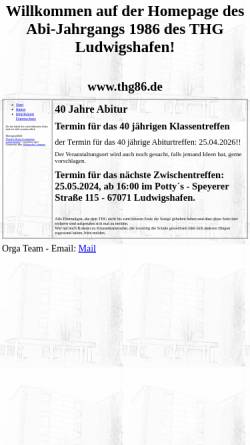 Vorschau der mobilen Webseite www.thg86.de, Ludwigshafen - Theodor-Heuss-Gymnasium (THG)