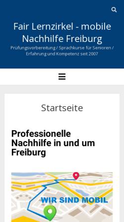 Vorschau der mobilen Webseite www.fairlernzirkel-freiburg.de, Fair Lernzirkel