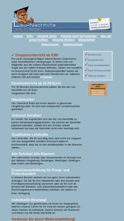 Vorschau der mobilen Webseite www.leo-nachhilfe.de, Leo-Nachhilfe