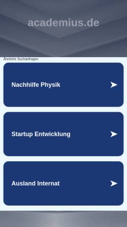 Vorschau der mobilen Webseite www.academius.de, Academius