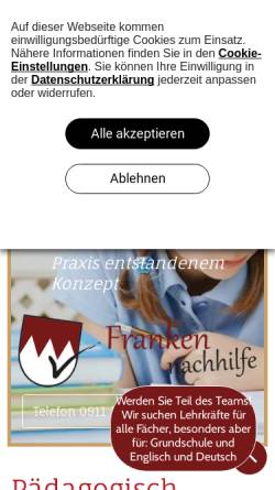 Vorschau der mobilen Webseite www.frankennachhilfe.de, Frankennachhilfe