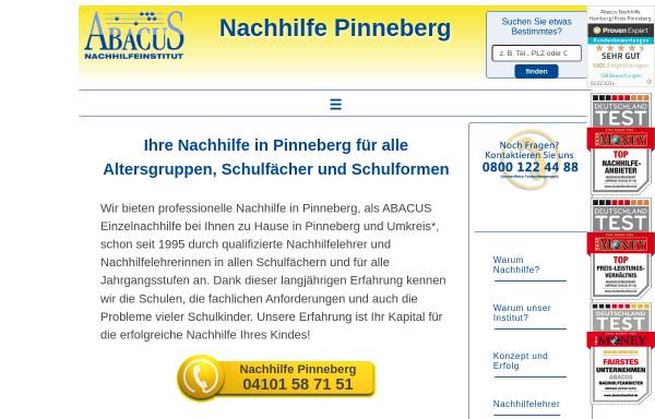 Vorschau von www.nachhilfe-hh.de, ABACUS Nachhilfe Kreis Pinneberg