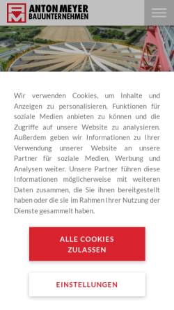 Vorschau der mobilen Webseite www.anton-meyer.de, Anton Meyer GmbH & Co KG