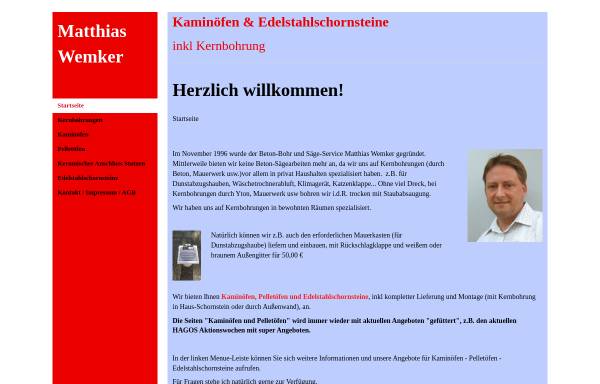 Vorschau von www.wemker-online.de, Betonbohrungen Matthias Wemker