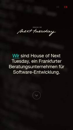 Vorschau der mobilen Webseite www.nexttuesday.de, Next Tuesday GmbH
