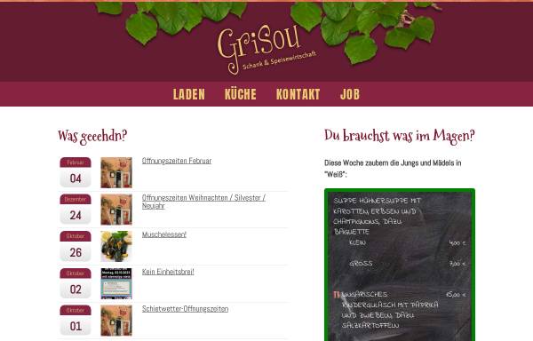 Vorschau von www.dasgrisou.de, Grisou Schank und Speisewirtschaft