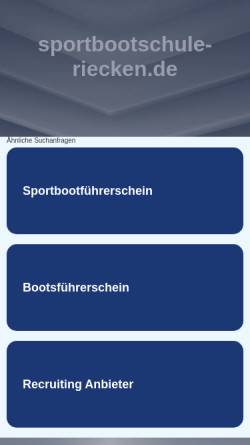 Vorschau der mobilen Webseite www.sportbootschule-riecken.de, Kay Riecken