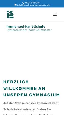 Vorschau der mobilen Webseite iks.neumuenster.de, Immanuel-Kant-Schule