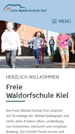 Vorschau der mobilen Webseite www.waldorfschule-kiel.de, Freie Waldorfschule Kiel