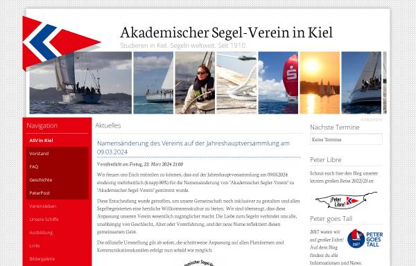 Vorschau von www.asv-kiel.net, ASV zu Kiel