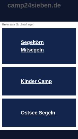 Vorschau der mobilen Webseite www.camp24sieben.de, Camp 24|sieben