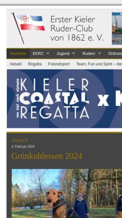 Vorschau der mobilen Webseite www.erster-kieler-ruder-club.de, Erster Kieler Ruder-Club von 1862 e.V.
