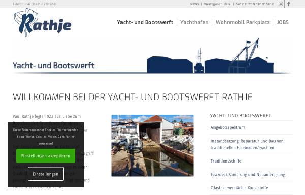 Vorschau von www.yacht-und-bootswerft-rathje.de, Yacht- und Bootswerft Rathje