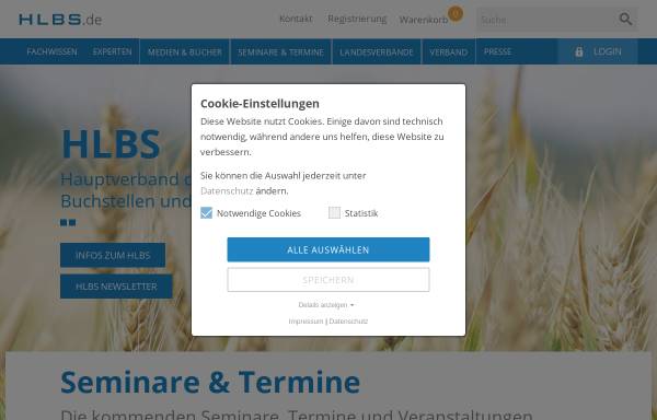 Vorschau von www.hlbs.de, HLBS - Hauptverband der landwirtschaftlichen Buchstellen und Sachverständigen