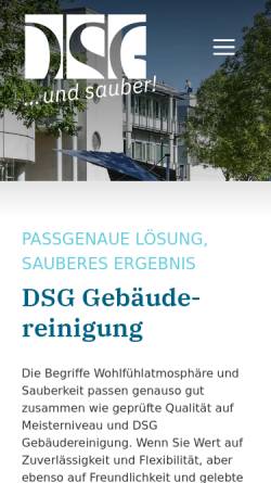 Vorschau der mobilen Webseite www.dsg-gebaeudereinigung.de, DSG Dienstleistung und Service GmbH