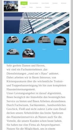 Vorschau der mobilen Webseite www.kiel86205.de, Hausmeisterservice Kiel A. Räder