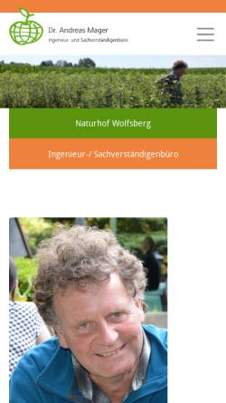 Vorschau der mobilen Webseite www.obstbauconcept.de, Ingenieur- und Sachverständigenbüro - Dr. A. Mager