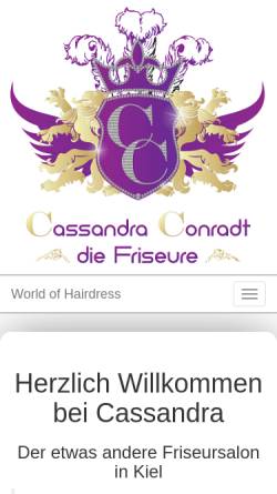 Vorschau der mobilen Webseite www.cassandradiefrisoerin.de, Cassandra die Friseurin