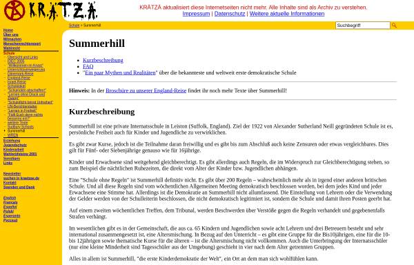 Vorschau von www.kraetzae.de, K.R.Ä.T.Z.Ä. - Summerhill