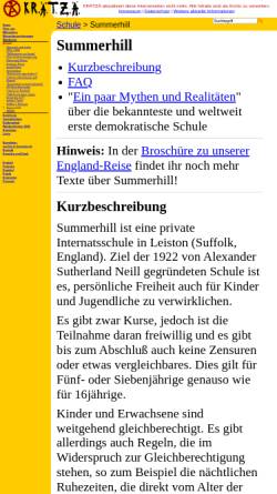 Vorschau der mobilen Webseite www.kraetzae.de, K.R.Ä.T.Z.Ä. - Summerhill