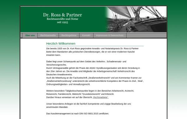 Vorschau von www.ross-und-partner.de, Dr. Ross & Partner Rechtsanwäte und Notariat GbR