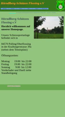 Vorschau der mobilen Webseite www.hoerndlberg.de, Hörndlberg-Schützen Flossing e.V.