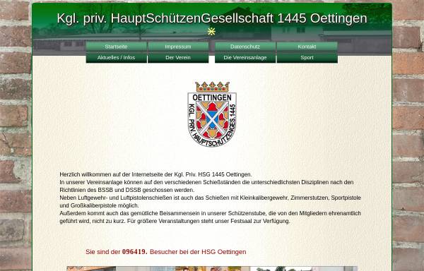 Vorschau von hsg-oettingen.de, Kgl. Priv. Hauptschützengesellschaft 1445 Oettingen