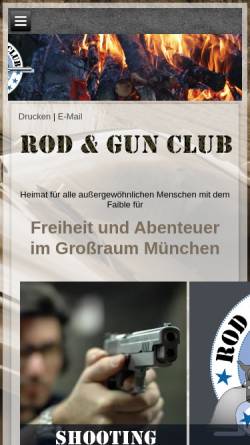 Vorschau der mobilen Webseite www.rod-and-gun.de, Rod & Gun Club