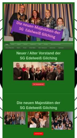 Vorschau der mobilen Webseite www.edelweiss-gilching.de, Schützen Gesellschaft Edelweiß Gilching e.V.
