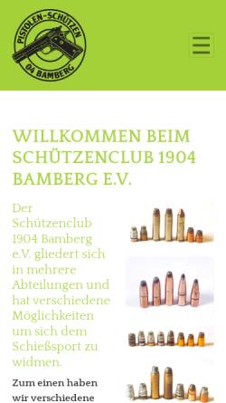 Vorschau der mobilen Webseite www.sc04bamberg.de, Schützenclub 1904 Bamberg e.V.