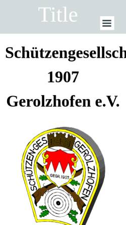 Vorschau der mobilen Webseite www.sg-geo.de, Schützengesellschaft 1907 Gerolzhofen e.V.