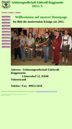 Vorschau der mobilen Webseite www.edelweiss-roggenstein.de, Schützengesellschaft Edelweiß Roggenstein 1923 e.V.