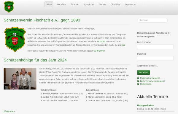 Vorschau von www.schuetzenverein-fischach.de, Schützenverein Fischach e.V.