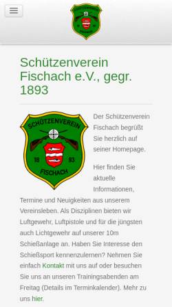 Vorschau der mobilen Webseite www.schuetzenverein-fischach.de, Schützenverein Fischach e.V.