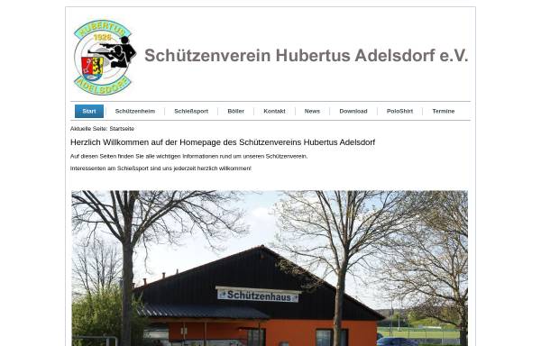 Vorschau von www.hubertus-adelsdorf.de, Schützenverein Hubertus Adelsdorf e.V.