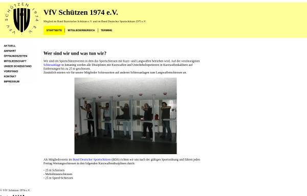 Vorschau von www.vfv-ismaning.de, VfV Schützen 1974 e.V.