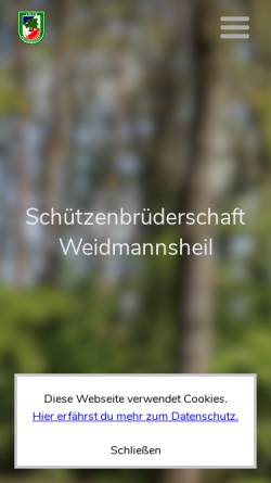 Vorschau der mobilen Webseite www.weidmannsheil-klein-nordende.de, Schützenbrüderschaft Weidmannsheil Klein Nordende-Lieth von 1919 e.V.