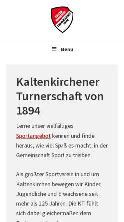 Vorschau der mobilen Webseite www.kaltenkirchener-turnerschaft.de, Kaltenkirchener Turnerschaft